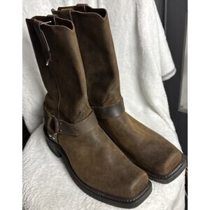 Durango Crossroads Gaucho Brown Leather Harness Biker Boots 12D DB594 NWOT NEW